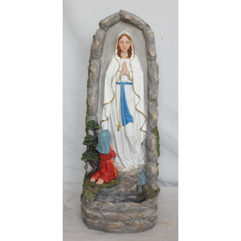 OL LOURDES JESUS RESIN BIRDBATH / BIRD FEEDER