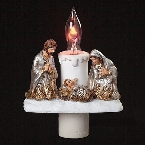 5.5"H NIGHT LIGHT HOLY FAMILY