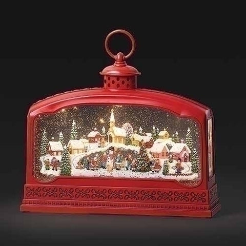 LIGHTED MUSICAL SWIRL LANTERN - CHRISTMAS TREE 9"H