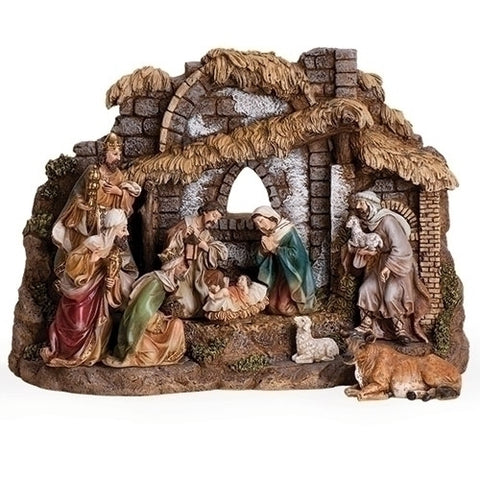 10 PC ST 6" SCALE NATIVITY WITH STABLE