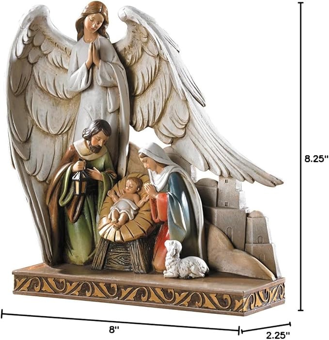 NATIVITY ANGEL FIGURINE  8"H