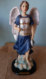 SAINT RAPHAEL WITH WOODEN BASE 12"H