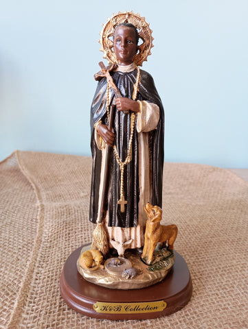 SAN MARTIN DE PORRES 8" WOODEN BASE