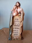 HOLY FAMILY FIGURINE 12"H