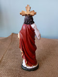 SACRED HEART OF JESUS WOODEN BASE 8"H
