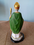 ST. PATRICK  WOODEN BASE 8"H