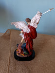 ST MICHAEL WOODEN BASE 8"H