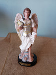 ST GABRIEL  WOODEN BASE 8"H