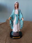 OUR LADY OF GRACE WITH WOODEN BASE 8"H