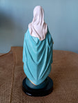 OUR LADY OF GRACE WITH WOODEN BASE 8"H