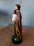 ST JOSEPH WOODEN BASE 12"H