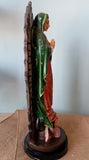 OUR LADY OF GUADALUPE WITH WOODEN BASE 18"H