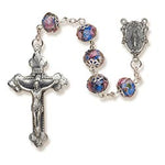 GLASS HAND PAINTED ROSARY
