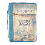 Footprints Poly-canvas Value Bible Cover - medium size
