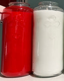 6 DAY CANDLE  -  GLASS without label