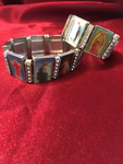 DEVOTIONAL MEDALS SQUARE METAL BRACELET - 8/pk